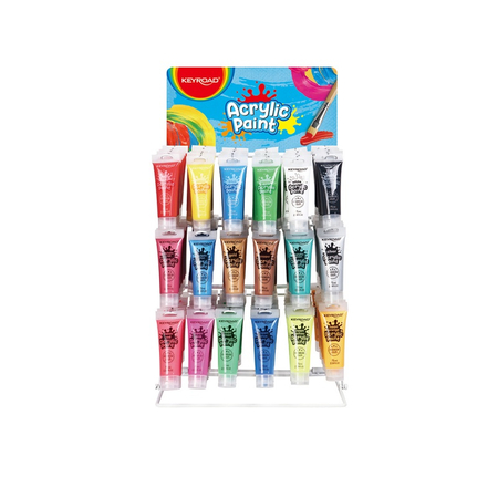 Metalowy display na farby akrylowe KEYROAD, bez wyposażenia