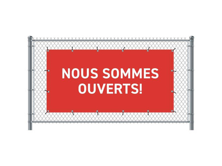 Fence Banner 300 x 140 cm Open French Blue