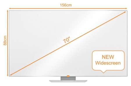 Tablica suchościeralna, NOBO, 156x88cm, panoramiczna 70", melaminowa, biała