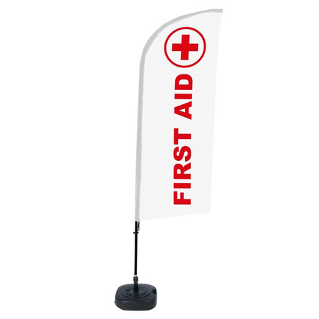 Beach Flag Alu Wind Complete Set First Aid German