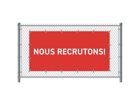 Fence Banner 200 x 100 cm Hiring French Blue