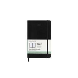 Kalendarz tygodniowy MOLESKINE 2023 12M L (13x21 cm), miękka oprawa, czarny