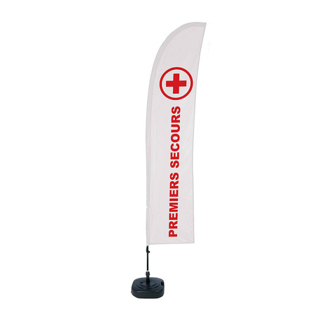 Beach Flag Budget L Set WT First Aid FR I509