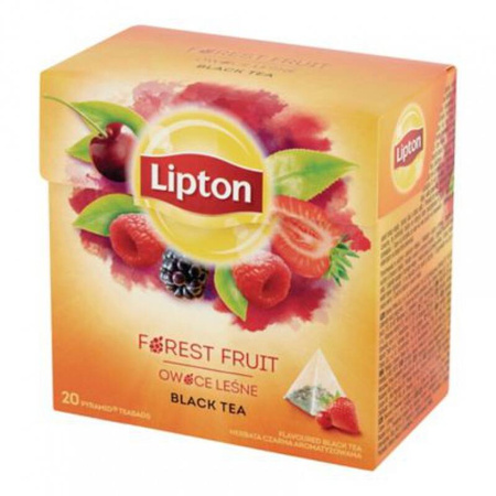 Herbata LIPTON, piramidki, 20 torebek, owoce leśne