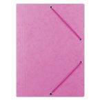 Teczka z gumką DONAU, preszpan, A4, 390gsm, 3-skrz., różowa