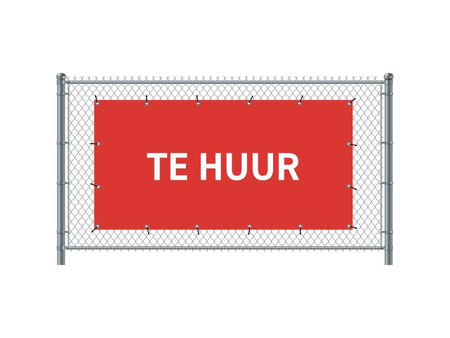 Fence Banner 200 x 100 cm Rent Dutch Red