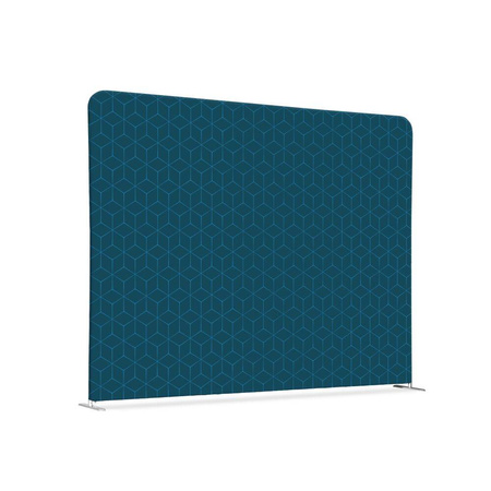 Textil Raumteiler 200-150 Doppel Hexagon Blau-Braun