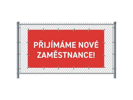 Fence Banner 200 x 100 cm Hiring Czech Blue