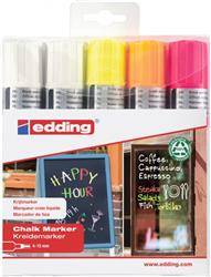 Marker kredowy e-4090 EDDING, 4-15 mm, 5 szt., mix kolorów