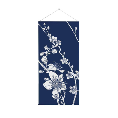 Hanging Flag Banner 58 x 120 cm Abstract Japanese Cherry Blossom Brown