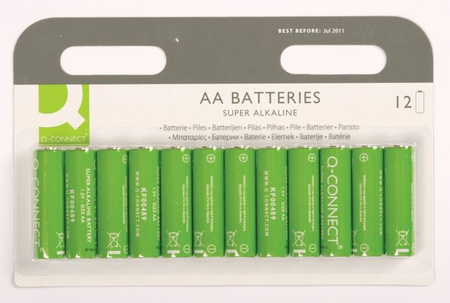 Baterie super-alkaliczne Q-CONNECT AA, LR06, 1,5V, 12szt.