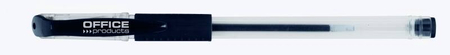 Długopis żelowy OFFICE PRODUCTS, gumowy uchwyt, 0,5mm, czarny