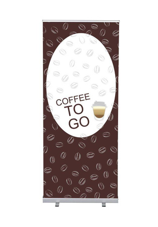 Roll-Banner Budget 85 Komplettset Kaffee To Go Englisch