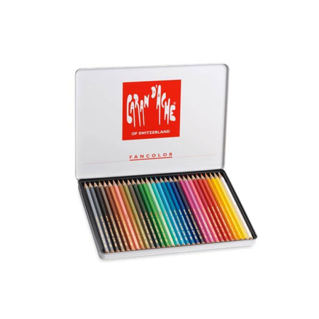 Kredki CARAN D'ACHE Fancolor, metalowe pudełko, 30 szt.