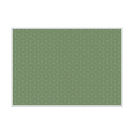 Placemat Hexagon Green