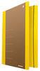 Teczka z gumką DONAU Life, Karton, A4, 500gsm, 3-skrz., żółty