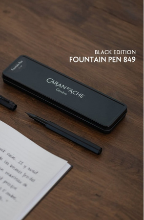 Pióro wieczne CARAN D'ACHE 849, Black Code, F, czarne