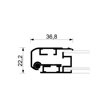 Gablota na Menu Zewnętrzna 2x A4 T LED - SCZ2xA4TLED