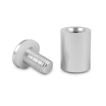 Dystans aluminiowy - 15x20, srebrny mat