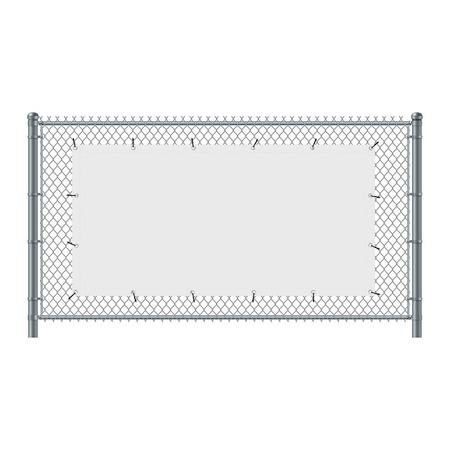 Fence Banner 200 x 100 cm Hiring English Red