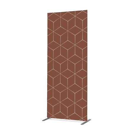 Textile Room Divider Deco 100-200 Double Hexagon Rust