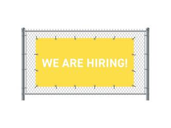 Fence Banner 300 x 140 cm Hiring English Yellow