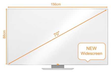 Tablica suchoś. -magn. NOBO Nano Clean™, 156x88cm, panoramiczna 70", stal lakierowana, rama aluminiowa
