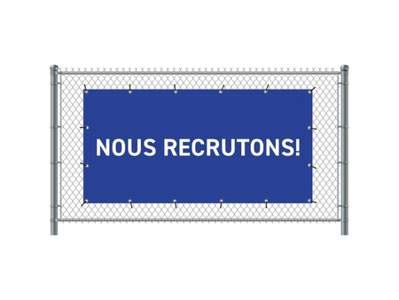 Fence Banner 200 x 100 cm Hiring French Yellow