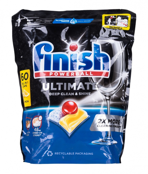 Tabletki do zmywarki FINISH Ultimate All in One, 60 szt., lemon
