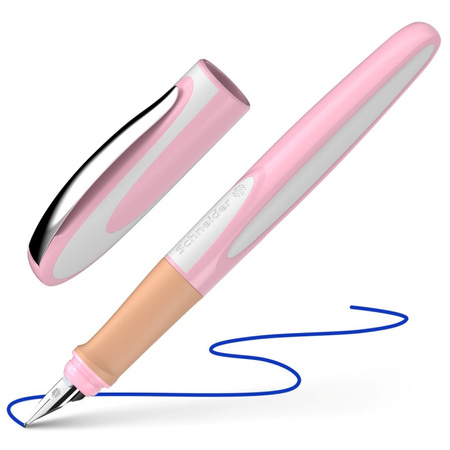 Pióro wieczne SCHNEIDER Ray, L, pud. plastikowe, różowo-białe