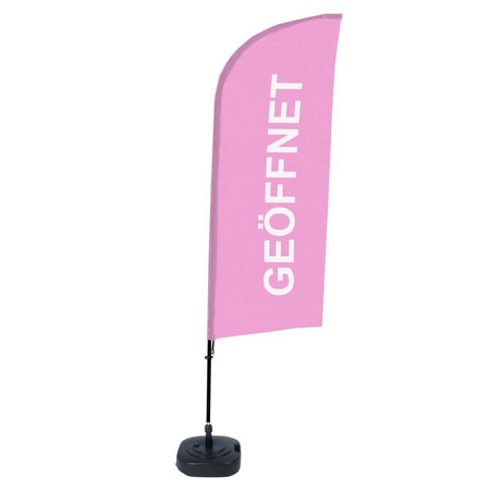 Beachflag Alu Wind Komplett-Set Geöffnet Blau Englisch