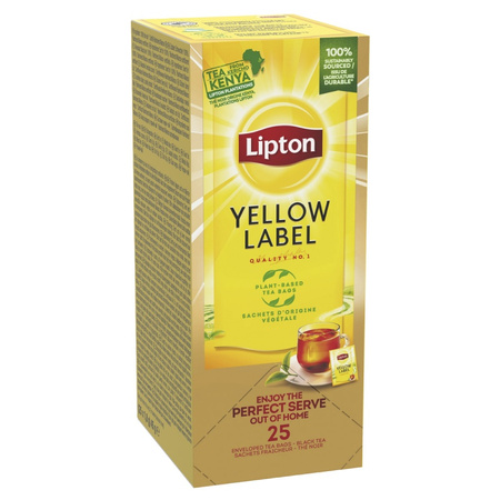 Herbata LIPTON czarna, Yellow Label, 25 kopert