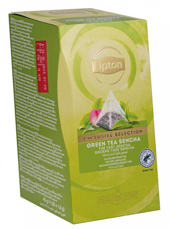 Herbata LIPTON, piramidki, Exclusive Selection, zielona sencha, 25 torebek