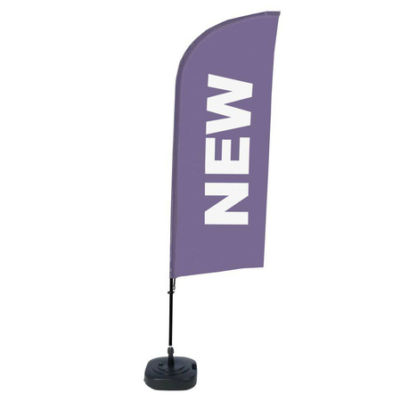 Beach Flag Alu Wind Complete Set New Purple English