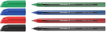 Długopis SCHNEIDER VIZZ, M, 4szt., blister, mix kolorów
