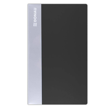 Wizytownik DONAU, PP, na 120 wizytówek, czarny