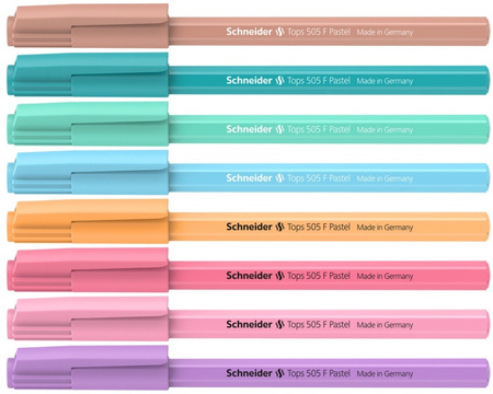 Długopis SCHNEIDER Tops 505, F, 1 szt., mix kolorów pastelowych