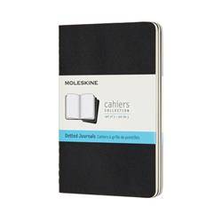 Zestaw 3 Zeszytów MOLESKINE Cahier Journals P (9x14cm) w kropki, 64 strony, czarny