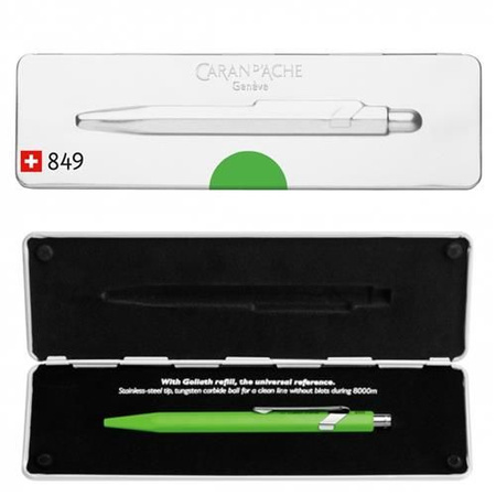 Długopis CARAN D'ACHE 849 Pop Line Fluo, M, w pudełku, zielony