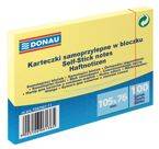 Bloczek samoprzylepny DONAU, 105x76mm, 1x100 kart., jasnożółty