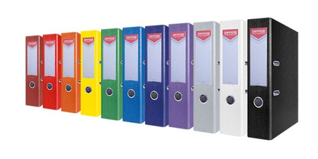 Segregator OFFICE PRODUCTS Officer, PP, A4/75mm, czerwony