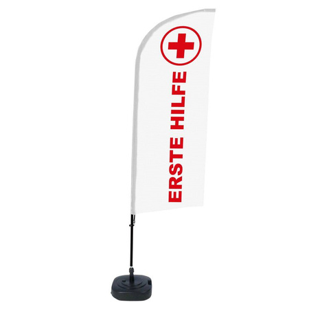 Beach Flag Alu Wind Complete Set First Aid German