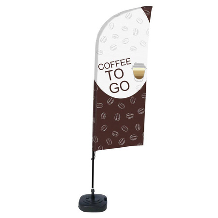 Beach Flag Alu Wind Complete Set Coffee To Go English