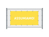 Fence Banner 200 x 100 cm Hiring Italian Yellow