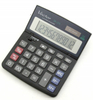 Kalkulator biurowy VECTOR KAV DK-215 BLK, 12-cyfrowy, 112x135mm, czarny