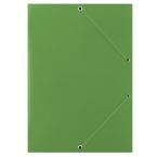Teczka z gumką DONAU, karton, A4, 400gsm, 3-skrz., zielona