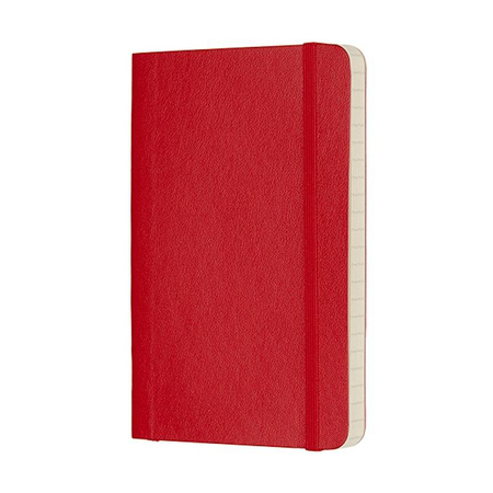 Notes MOLESKINE Classic P (9x14cm), w linie, miękka oprawa, 192 strony, czerwony