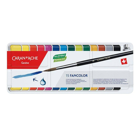 Farby CARAN D'ACHE Gouache Fancolor Cakes, 15 szt.