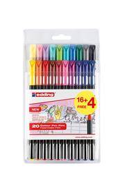 Pisak z cienką końcówką e-1200 EDDING, 1 mm, 20 szt., mix kolorów