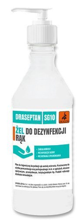 ŻEL DO DEZYNFEKCJI RĄK DRASEPTAN SG10 z pompką dozującą